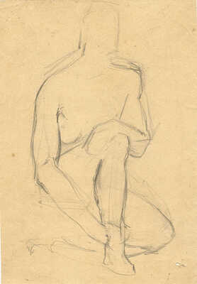 Блэк Борис Александрович. Набросок к композиции «И.В. Сталин среди шахтеров» (двухсторонний) 